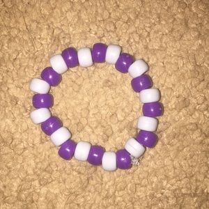 Purple and gray bracelet